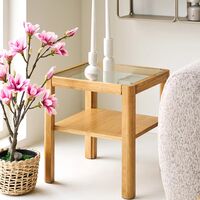 House Nordic Lourmarin apupöytä 40x40x45 cm tammi